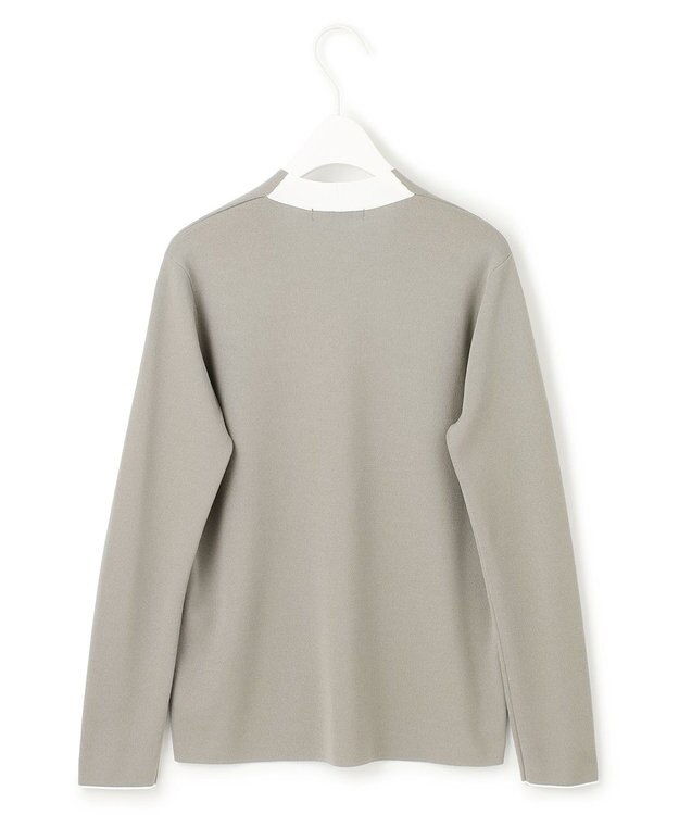 ICB 【洗える】 シンセティックフルニードル Vネックプルオーバー カーキ系