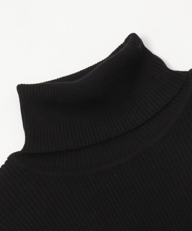 WEGO 【2025年秋冬新作】リブタートルニット ブラック