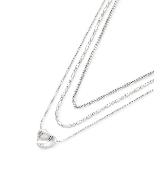 UNFILO マルチWAY 3連ネックレス シルバー