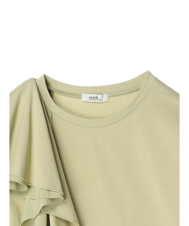 earth music&ecology アシメフリルプルオーバー Light Green