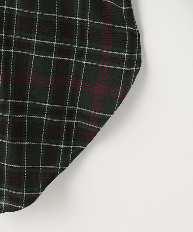 組曲 シアーツイルチェック ハイネックブラウス グリーン系9