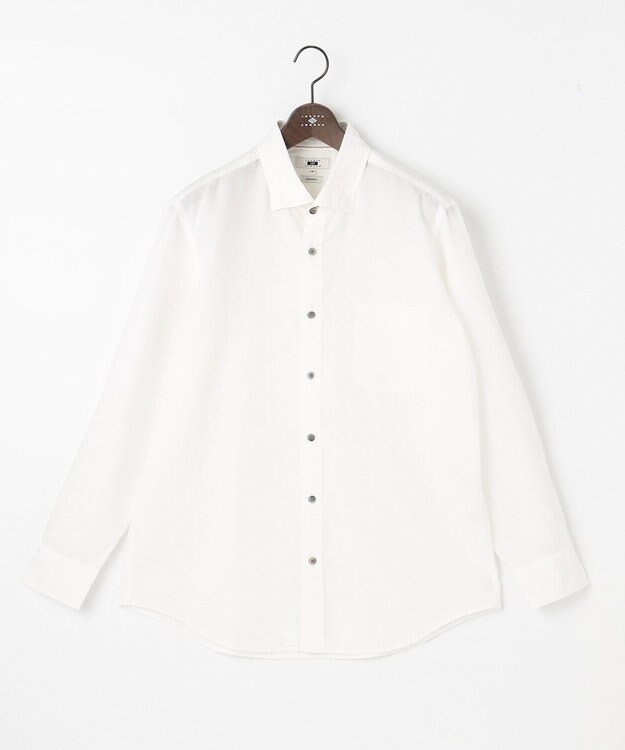 JOSEPH ABBOUD 【キングサイズ・オーガニックコットン】リヨセルリネン シャツ ホワイト系