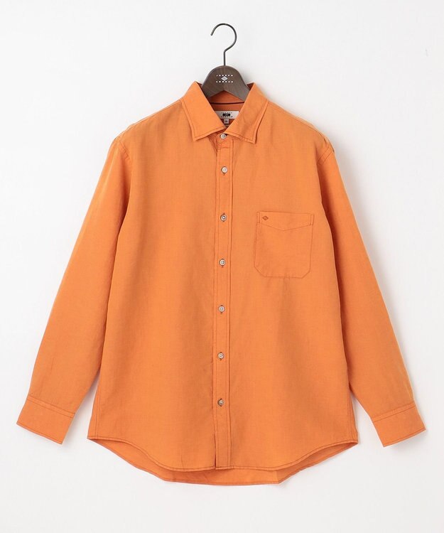 JOSEPH ABBOUD 【キングサイズ・オーガニックコットン】リヨセルリネン シャツ オレンジ系