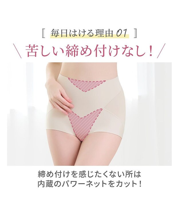 BRADELIS New York 【Yukine inc. 】ゆきねえ365綿混モアらくすっぽりショーツ24 ブラデリス 補正下着 シアーグレージュ