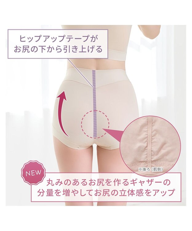 BRADELIS New York 【Yukine inc. 】ゆきねえ365綿混モアらくすっぽりショーツ24 ブラデリス 補正下着 シアーグレージュ