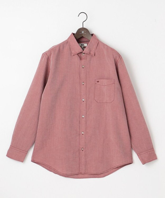 JOSEPH ABBOUD 【キングサイズ・オーガニックコットン】リヨセルリネン シャツ ワイン系