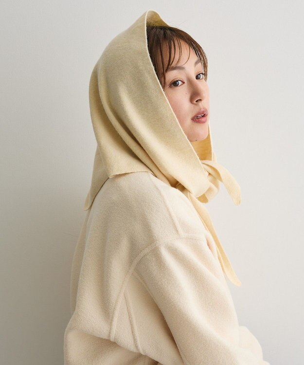 CRAFT STANDARD BOUTIQUE 12GGフルニードルニットスカーフ Light Yellow