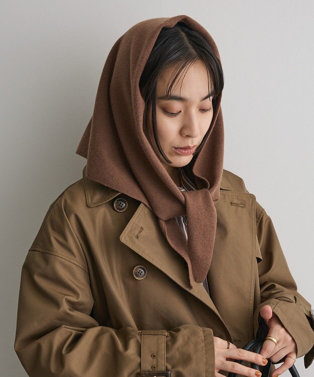 CRAFT STANDARD BOUTIQUE 12GGフルニードルニットスカーフ Brown