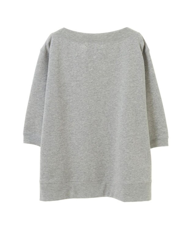 Green Parks ボートネックラメミニ裏毛プルオーバー Gray Mixture