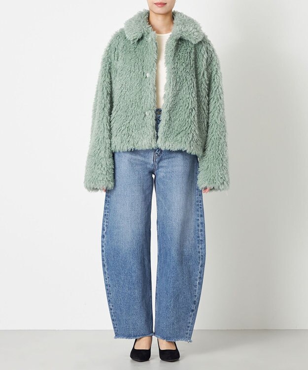 NAVE 【Nave】ニードルボア クロップド ジャケット ミント系