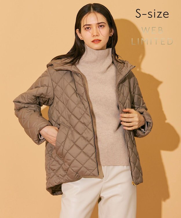 BEIGE， 【WEB限定・S-size】EIGER / キルトパーカー Mocha