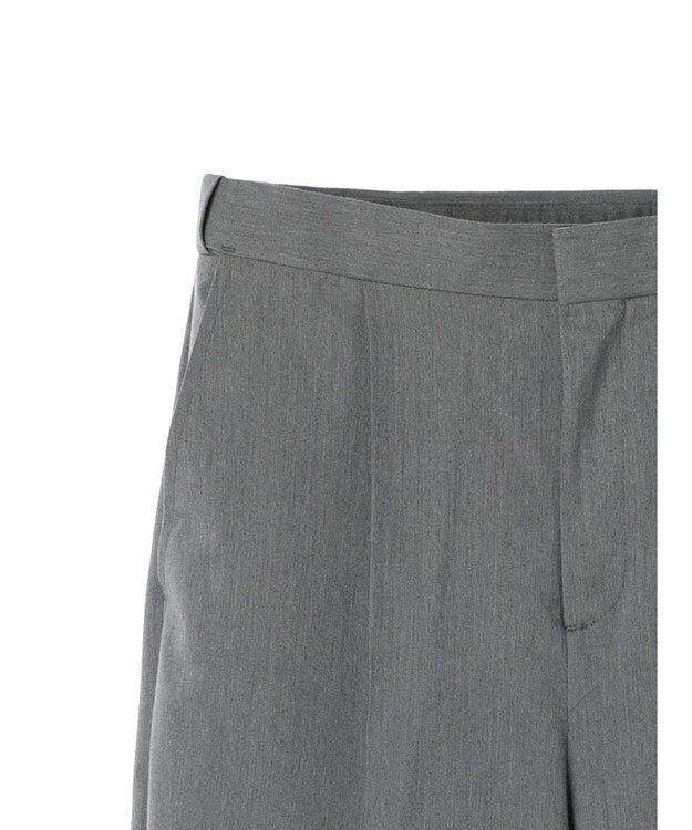 Green Parks きれいシルエットパンツII（ワイドストレート） Gray Mixture