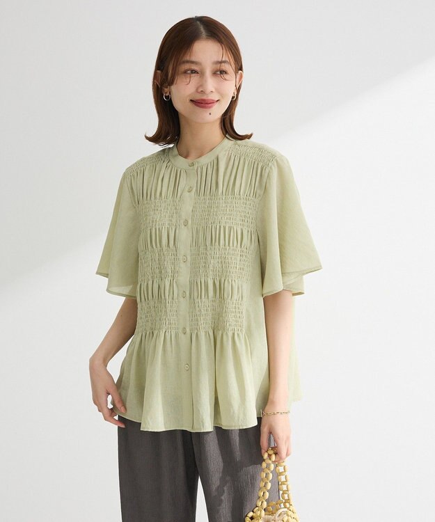 Green Parks ＳＥＴ２点マジョリカシャーリングブラウス＋タンク