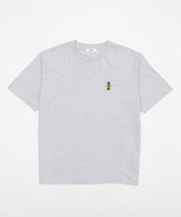 WEGO 【MLサイズ展開/綿100%】グラフィックワンポイントT（SS） アッシュグレー