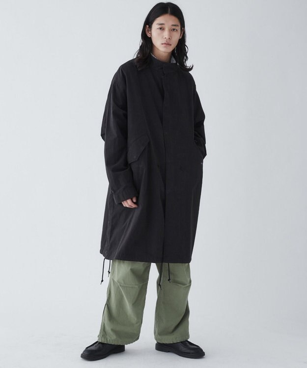 WEGO 【ユニセックス着用ITEM】サイドスリットモッズコート ブラック