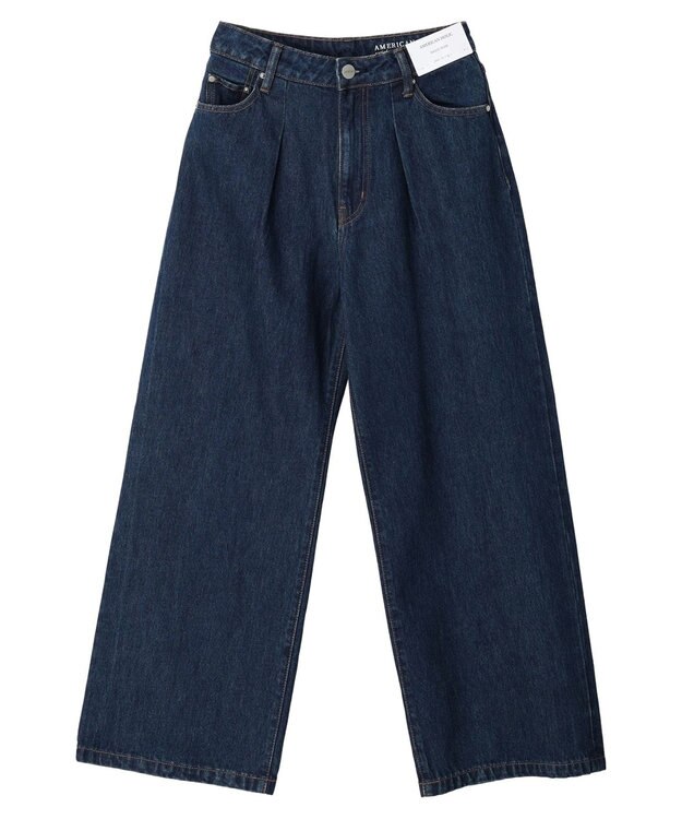 AMERICAN HOLIC フロントタックワイドデニム One Wash
