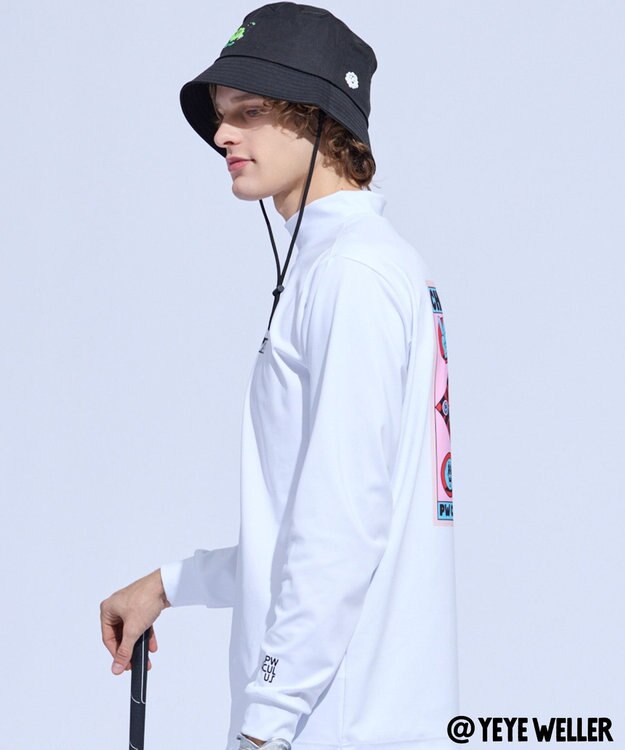 PW CIRCULUS 【UNISEX】【コラボアイテム】Yeyeコラボ ロングスリーブモックネックT ゴルフ ホワイト系1