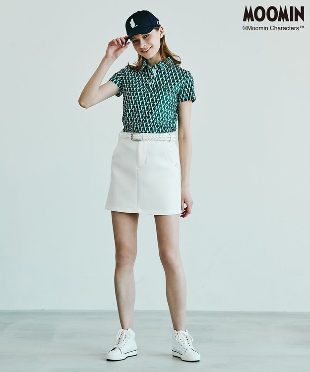 23区GOLF 【WOMEN】【MOOMIN COLLECTION】ムーミン 半袖 総柄プリント シャツ グリーン系5