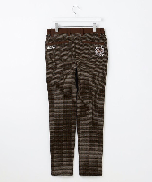 23区GOLF 【MEN】ガンクラブチェックプリントパンツ ダークブラウン系3