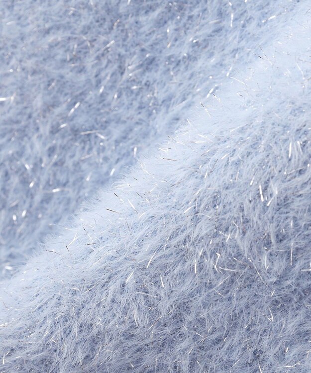 YECCA VECCA ラメシャギードルマンニット Light Blue