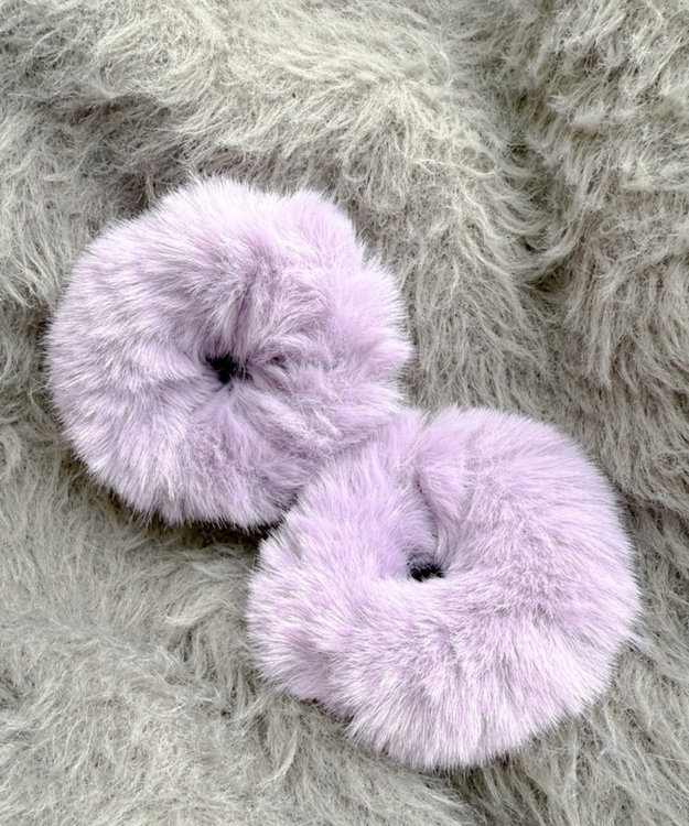 WEGO L2Pファーヘアゴム パープル