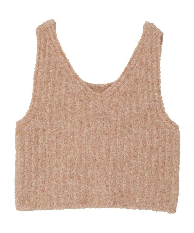 earth music&ecology ＭＩＸカラーブークレニットビスチェ Pink Orange