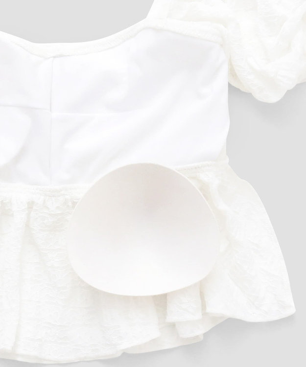 San-ai Resort（三愛水着楽園） 【SALE】３点セット水着　9M【San-ai Resort（サンアイリゾート）】 ホワイト×ブラウン