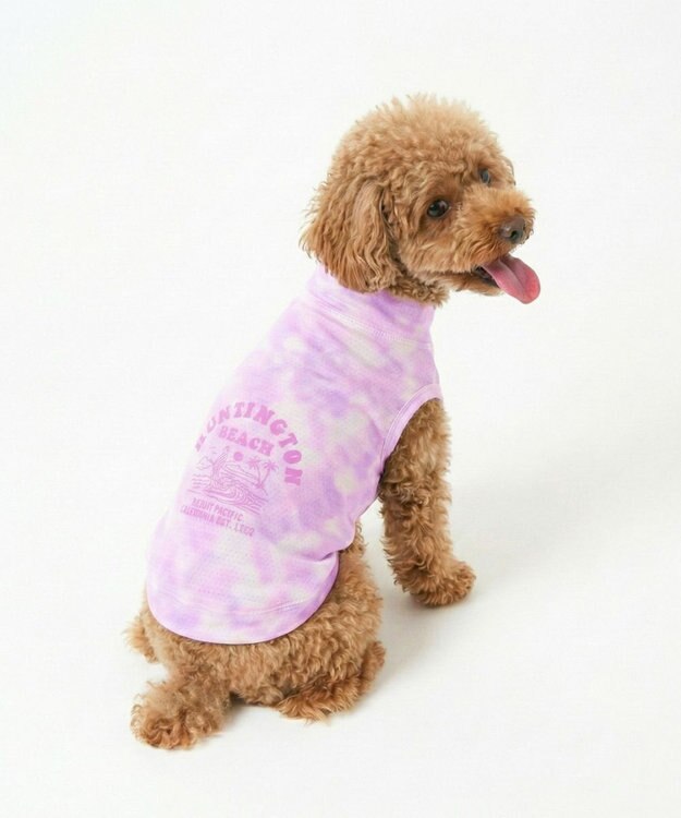 OP／FILA 【Ocean Pacific】タイダイ柄ドッグウェア ペットウェア ピンク