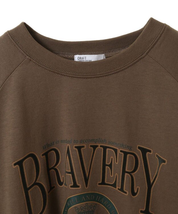 CRAFT STANDARD BOUTIQUE ラグランフロッキープリントＴｅｅ Brown