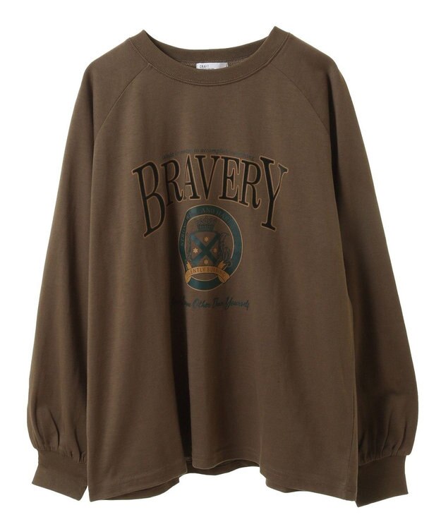 CRAFT STANDARD BOUTIQUE ラグランフロッキープリントＴｅｅ Brown