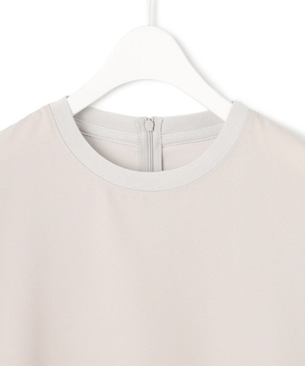 ICB L 【WEB限定・UVケア・速乾・洗える】 FluidBackSatin  Tブラウス トープ系