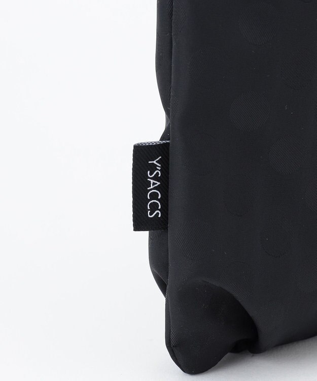 Y'SACCS Polka Dots　タックラウンドショルダー ブラック