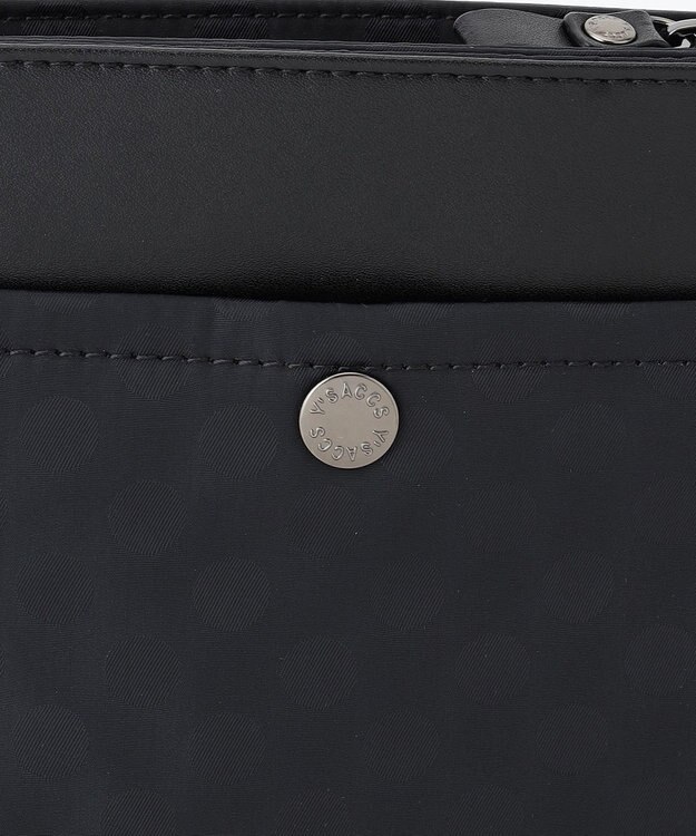 Y'SACCS Polka Dots　タックラウンドショルダー ブラック