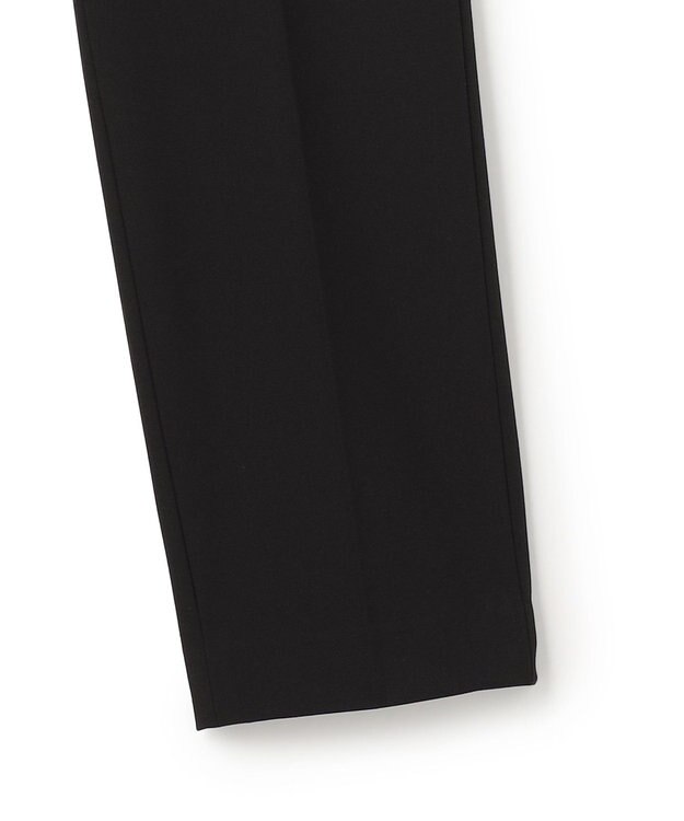 23区 【洗える】ウォームストレッチ テーパード パンツ ブラック系