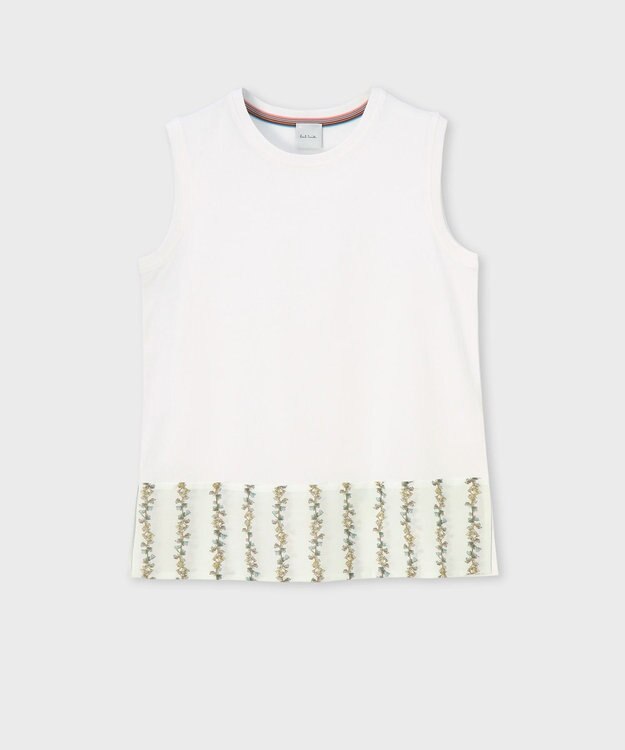 Paul Smith プリント コンビネーション ノースリーブ ホワイト