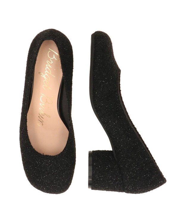 Bridget Birkin 【Bridget Birkin】ツイードヒールアップオブリークパンプス ブラック雑材