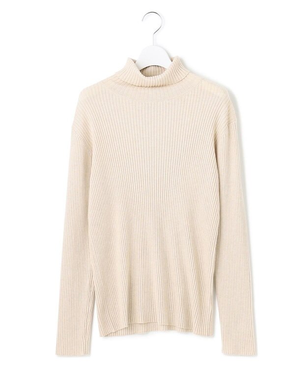 J.PRESS YORK STREET 【WOMEN】リブタートルニット アイボリー系