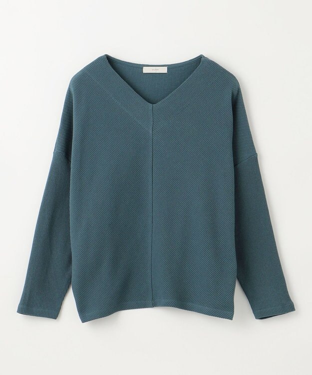 ANY 【洗濯機可能】Vネックニットソー グリーン
