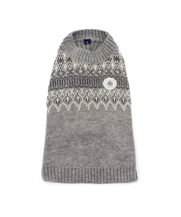 PET PARADISE J.PRESS ノルディク ニット 小型犬 グレー