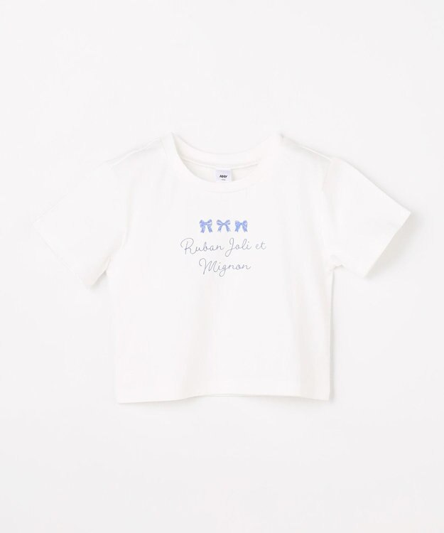 ANY KIDS 【2点セット】Tシャツ×レース キャミソールチュニック ホワイト