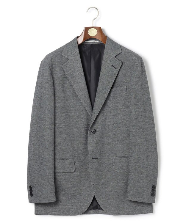 J.PRESS MEN 3シーズン着られる上質素材【ストレッチ / 吸水速乾 / 洗える / 消臭】AXIO 3ポジションジャージー ジャケット ライトグレー系