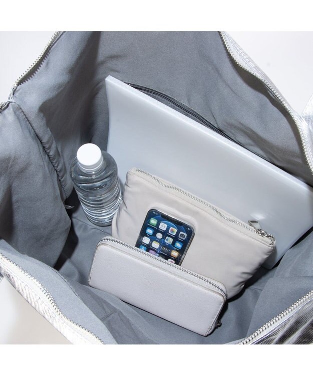 UNBILLION カシュカシュ cachecache / 綿コーティングビッグバッグ シルバー