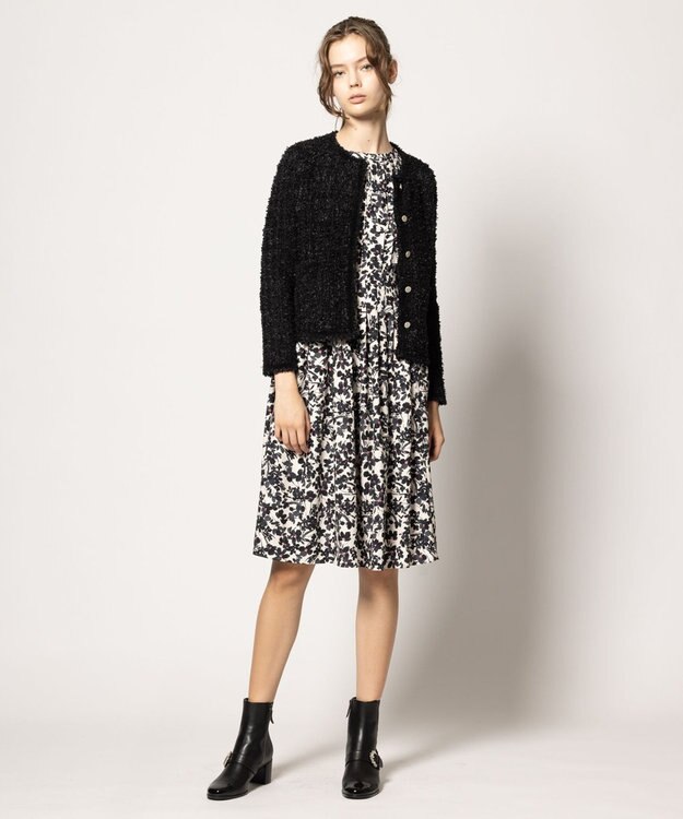 TOCCA 【洗える】THOUSAND WAVE ニットジャケット ブラック系