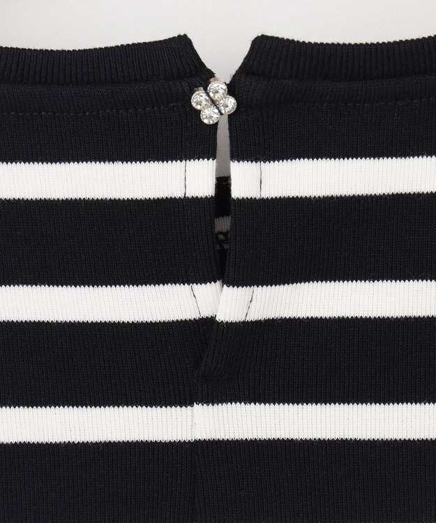 組曲 【ストレッチ・長袖】コットンフライス バスクTシャツ ブラック系1