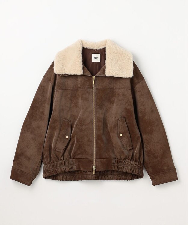 ANY 【2WAY】ボアカラーブルゾン ブラウン