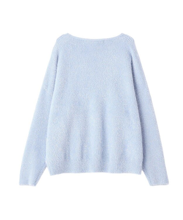 YECCA VECCA ラメシャギードルマンニット Light Blue
