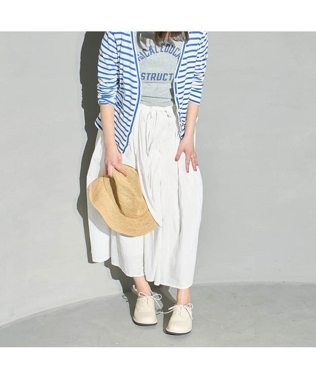 ing <ing>【サスティナブル】レースアップスリッポン アイボリー