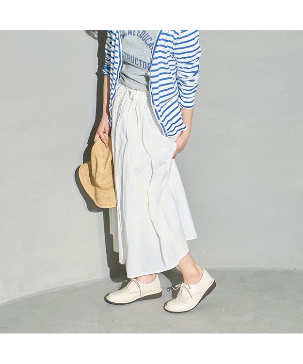 ing <ing>【サスティナブル】レースアップスリッポン アイボリー