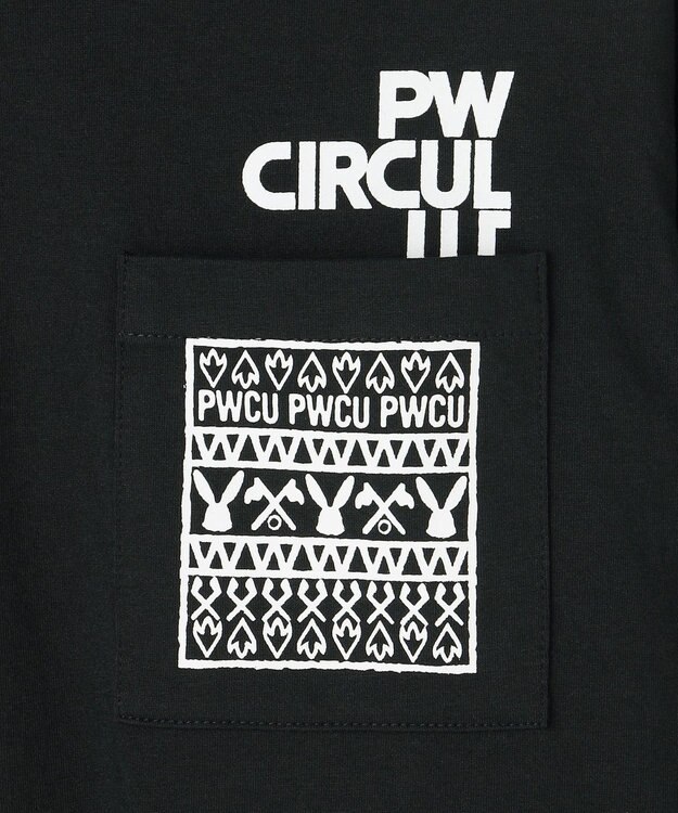 PW CIRCULUS 【吸水速乾 / UV遮蔽率99.5% UVカット / ストレッチ】【MEN】DELFT ロングスリーブモックT ゴルフ ブラック系