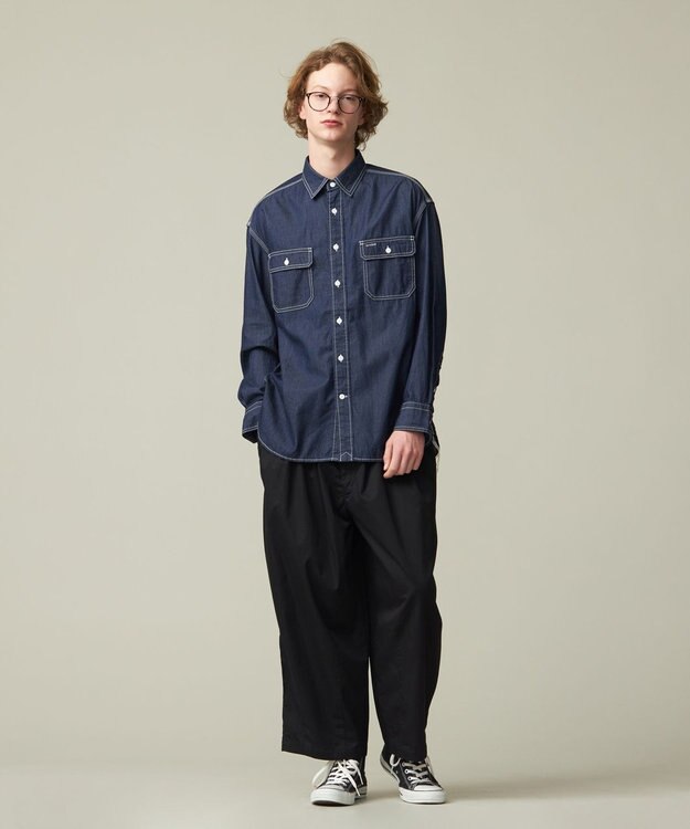 J.PRESS YORK STREET 【UNISEX】デニムワークシャツ ネイビー系